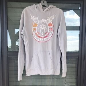 American Fighter Gray Pullover Hoodie with Graphic Logo